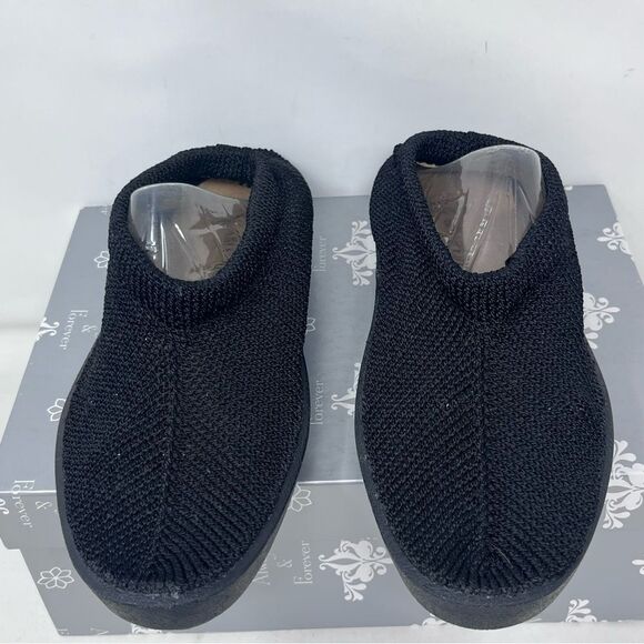 Arcopedico Black Knit Slip-On Shoes Leather insole Handmade Portugal - Picture 4 of 10